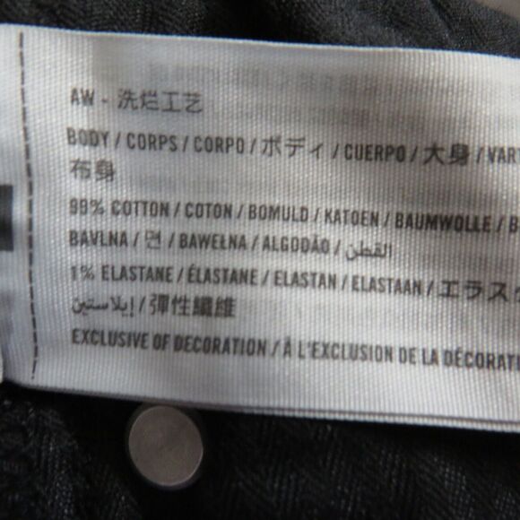 Abercrombie Fitch The Dad High Rise Distressed Button Fly Jeans Black Wash 26 2S - Picture 4 of 10